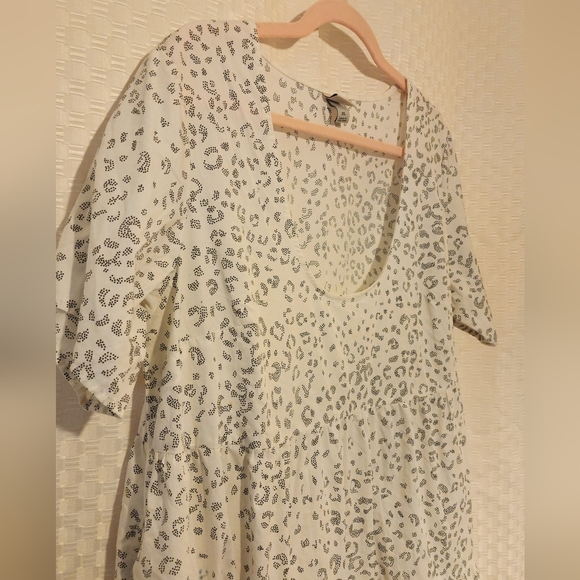 Day Black and White Leapord Patterned Babydoll Dress Women's XL - Picture 3 of 6